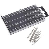 Compact 20Pcs Mini HSS Drill Bits Set For Precision Drilling And Modelling //new