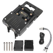 For BMW R1200GS ADV F800GS F700GS Honda CRF1000L Africa Twin 2016 12-30V Fit 12mm Roll Bar Mobile Phone Holder USB Charger juoda