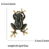 Cute Versatile Alloy Rhinestone Frog Brooch Exquisite Creative Men'S And Women'S Suit Sweater Corsage Jewelry Pin