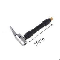 Car Bike Motorcycle Tire Air Inflator Hose Adapter Twist Tyre Connection Locking Chuck Tool Quick Inflatable Pump Extension Tube black