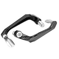 Universal Motorcycle Handbar Brake Clutch Lever Guard Carbon Fiber Plastic + Aluminum Alloy Protector Proguard System sidabras