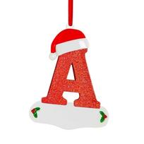 4/26Pcs 2024 26 Letters Christmas Tree Ornament Navidad Home Table Decor Letter Hanging Pendant DIY Happy New Year Xmas Decor red