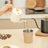 Pour over Coffee Kettle Camping Pot Portable Birthday Gifts Hand-poured for Home 350ML Black