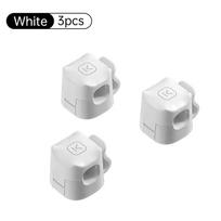 3/6pcs Under Desk Cable Management Wire Keeper Adjustable Cable Organizer Holder Cable Cord Organizer for Nightstand Desk Office white