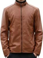 Handmade Stylish New Brown Jacket Elegant Men's Genuine Lambskin Leather S ruda