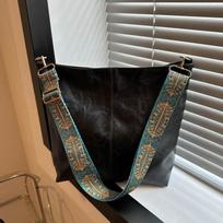 Senovinis pečių krepšys moterims PU odinis kibiras Prabangus Style Crossbody Bag Lady Messenger Bag Pirkinių krepšys juoda