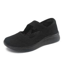 Vėdinimas Slipon Moteriški vaikščiojimo sportbačiai, aukšti sidabriniai batai, moteriški mėlyni treniruokliai, moteriški sportiniai naujiena, už prieinamą kainą 4.5 black