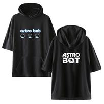 Hot Game Astro Bot Print Oversized T Shirt Women Men Boys Girls Summer Short Sleeve Hooded T-shirt Casual Loose Pullover Tops XS juoda