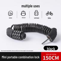 Portable Anti-Theft Lock: Mountain Bike, Motorcycle & Helmet - Telescopic, Password Secure Ordinary four-digit number juoda