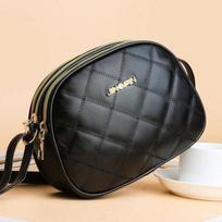 Yogodlns Fashion PU odinis languotas atvartas krepšys Kasdienis „Messenger Crossbody“ krepšys Tvirtas pečių krepšys 19*6*12.5cm juoda