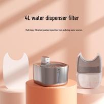 Aktyvuotos anglies kačių vandens fontano filtro pagalvėlė - Automatiškai minkština ir filtruoja vandenį Drinking Fountain Replacement Filter balta