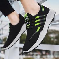 Mens Shoes Lac-up Men Casual Shoes Lightweight Tenis Walking Sneakers Comfortable Breathable Masculino Zapatillas Hombre 38 žalia