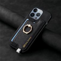 Suitable for IPhone16 Pro Max Mobile Phone Case Magnetic Card Bag Ring Card Apple 15 Pro Case iPhone 16 Pro Max juoda