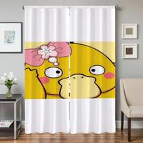 Home Interior Kitchen Curtains for Living Room 2 Pieces Blackout Curtains Door Curtain P-psyduck Partition Bedroom Decoration W50xH70cmx2pcs-CL