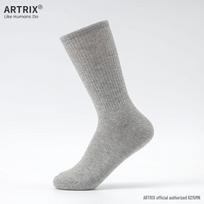 Men's Long Hong Kong Style Socks - Black, White & Gray, Solid Color, Unisex Street & Sports Socks, Style 6215 one size (size 36-42 for men and women) šviesiai pilka spalva