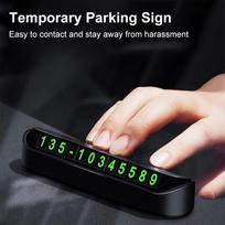 Car Accessories Mini Portable Telephone Number Plate with Switch Phone Number Business Card Temporary Parking Card Plate