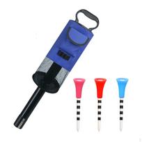 Golf Ball Collection Bag with Tees, Retrieval Tool mėlyna