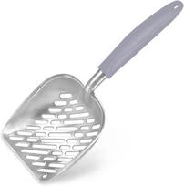 Cat Litter Scoop Pet Cleaning Tool Metal Aluminum Alloy Cat Litter Scoop Stainless Steel Durable Handle Pet Poop Shovel pilka