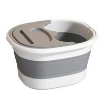 Sulankstomas kojų mirkymo kibiras Kojų masažo baseinas Namų sauna Vonia Pedikiūro vonia Sveikatos priedai gray