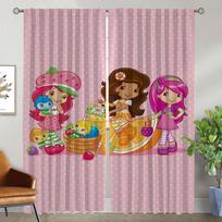Strawberry Shortcake Shades Window Curtain for Room 2 Panel Modern Living Room Curtains for Camera Halloween Decoration Kitchen W50xH70cmx2pcs-CL