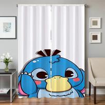 Home Interior Kitchen Curtains for Living Room 2 Pieces Blackout Curtains Door Curtain P-psyduck Partition Bedroom Decoration W50xH70cmx2pcs-CL
