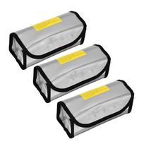 3 vnt Lipo Battery Guard saugus maišelis Ugniai atsparus sprogimui atsparus aukštai temperatūrai namuose