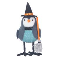 Table Fabric Bird Ornament Grab A Broom Stable Base Cute Fabric Standing Bird Figurine Decoration gray