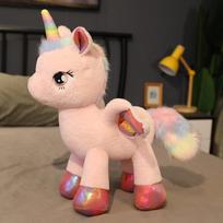 Rainbow Pegasus Unicorn Plush Toy Pony Doll Sleeping Pillow Children Gift 40cm