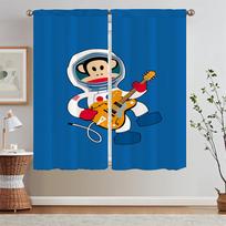 Paul Frank Ready Curtains Cheap Things With Free Shipping for Home Bedroom Curtains 2 Pieces Curtain Rods Blind Blackout Curls W50xH70cmx2pcs-CL