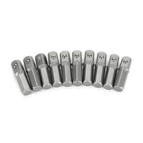 10pcs Socket Adapter Set 25mm 1/4  Hex To 1/4  Square Drive Quick Change