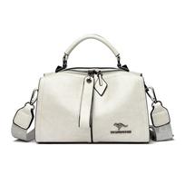 Monochromatic Shoulder Bag for Women  Wax Oil Leather  Luxury Crossbody Bags for Ladies  High-Quality Messenger
