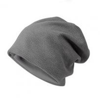 Fall Winter Men Piled Hat Baggy Solid Color Knitted Elastic Keep Warm Good Elasticity Thermal Insulation Outdoor Daily Wear Bean tamsiai pilka spalva