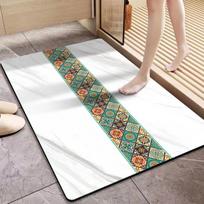 Diatomito molio kilimėlis Sugeriantis ir nešvarumams atsparus Vonios kambario Dušo patalpos Greitai džiūstantis Durų kilimėlis Vonios kambario neslystantis kilimėlis 40 * 60cm gray