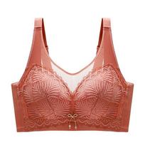 Thin Lingerie for Women Without Steel Rims Anti Sagging Plus Size Gathered Backless Bra 36/80B oranžinė