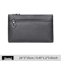 Jiameida Men's Genuine Leather Fashion Clutch Bag – Large Capacity Handbag & Mobile Phone Holder