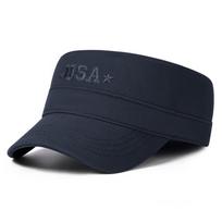 Four Seasons Flat Cap Embroidery Baseball Cap for Men tamsiai mėlyna spalva