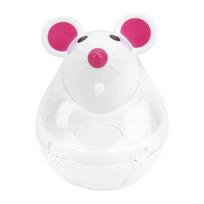 Pet Cat Dog Leakage Feeder Slow Food Dispenser Mice Tumbler Design Ball Toy(White) balta
