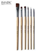 6PcsSet IMAGIC Makeup Face Body Colorful Paint Woody Brushes Cosmetic Art Painting Tools beige