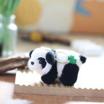 Mielas Mielas Mažos Pandos Pakabukas Pliušinis Žaislas Lėlė Didžioji Panda Krepšio Pakabinama Dekoracija Raktų Pakabukas Lėlė 12cm beige