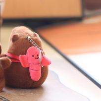 Mielas Mielas Kapibaros Pakabukas Pliušinis Žaislas Lėlė Kapibara Krepšio Pakabinama Dekoracija Raktų Pakabukas Lėlė Lėlė 12cm black