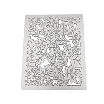 Stačiakampis fonas lapai metalinis sidabrinis trafaretas įspaudimas pjovimo štampai „pasidaryk pats“ scrapbooking popieriaus albumo kortelių gamybai sidabras