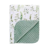 Cross-Border Baby Blanket Thickened Newborn Hug Blanket Soothing Doudou Flannel Blanket 75*100CM žalia