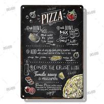 Pica Burgeris Vintažinis Metalinis Plakatas Duona Bulvytės BBQ Retro Skardos Ženklas Restorano Meno Dekoracija Plokštelė Namų Sienų Dekorui Estetinis 7.8X11.8inch