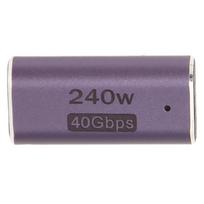 USB4.0 C moteriška į vyrišką 90 laipsnių kampo adapteris PD 240W greitasis įkrovimas 40Gbps 8K 60HZ stačiu kampu