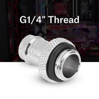 G14  Thread to 38  Barb Fitting Soft Tubing Chrome Plated for PC Water Cooling
