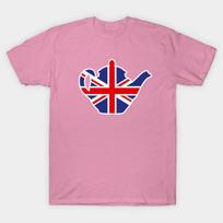 T Shirt Women British Teapot Great Britain Uk United Kingdom Fla Harajuku Print Kawaii Tshirt Summer Short Sleeve Female T-Shirt Top Tee S rožinė