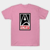 T Shirt Women Enlist Into Starfleet Harajuku Print Kawaii Tshirt Summer Short Sleeve Female T-Shirt Top Tee S