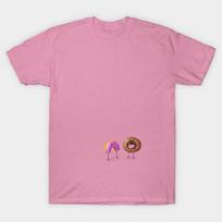 T Shirt Women Mocking Donut Harajuku Print Kawaii Tshirt Summer Short Sleeve Female T-Shirt Top Tee S pink