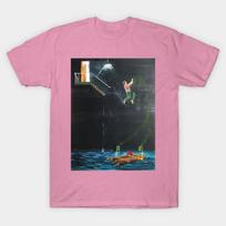 T Shirt Women Jump Into The River Harajuku Print Kawaii Tshirt Summer Short Sleeve Female T-Shirt Top Tee S
