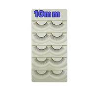 Blakstienų priauginimo praktikos rinkinys: Plokščio lanko netikros blakstienos (5 poros, 8 mm ir 10 mm)